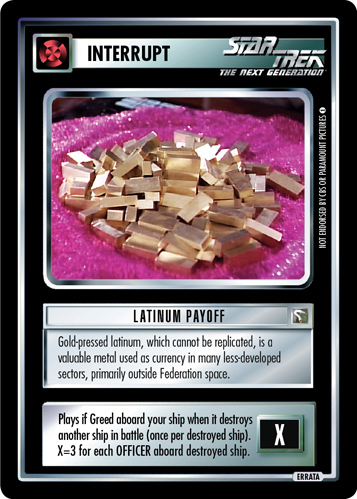 Latinum Payoff (Errata version) Latinum Payoff