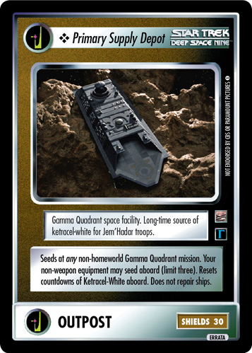 Primary Supply Depot (Errata version) Primary Supply Depot