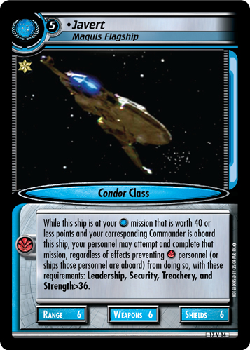 Javert, Maquis Flagship (Errata version) Javert, Maquis Flagship