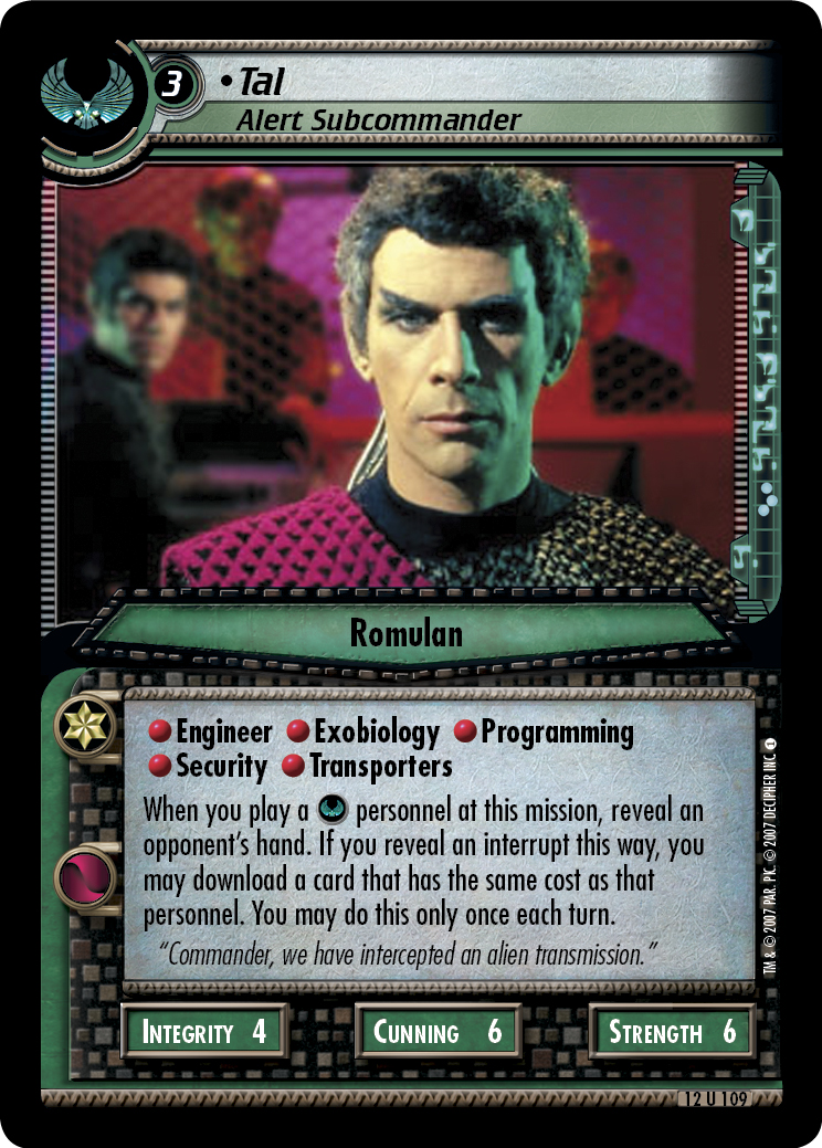 Tal, Alert Subcommander (Errata version) Tal, Alert Subcommander