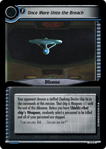 Once More Unto the Breach (Errata version) Once More Unto the Breach